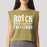Rock The Staar Motivational Testing Day For Teacher Student Garment-Dyed Women's Muscle Tee