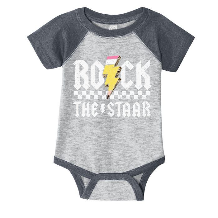 Rock The Staar Motivational Testing Day For Teacher Student Infant Baby Jersey Bodysuit