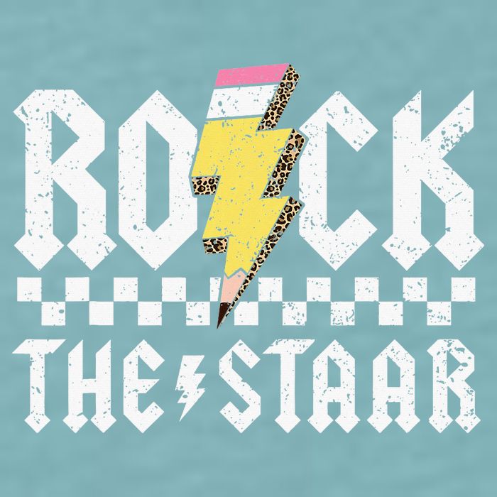 Rock The Staar Motivational Testing Day For Teacher Student Sueded Cloud Jersey T-Shirt