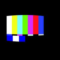 Retro TV Screen Colored Lines 7-Panel Snapback Hat