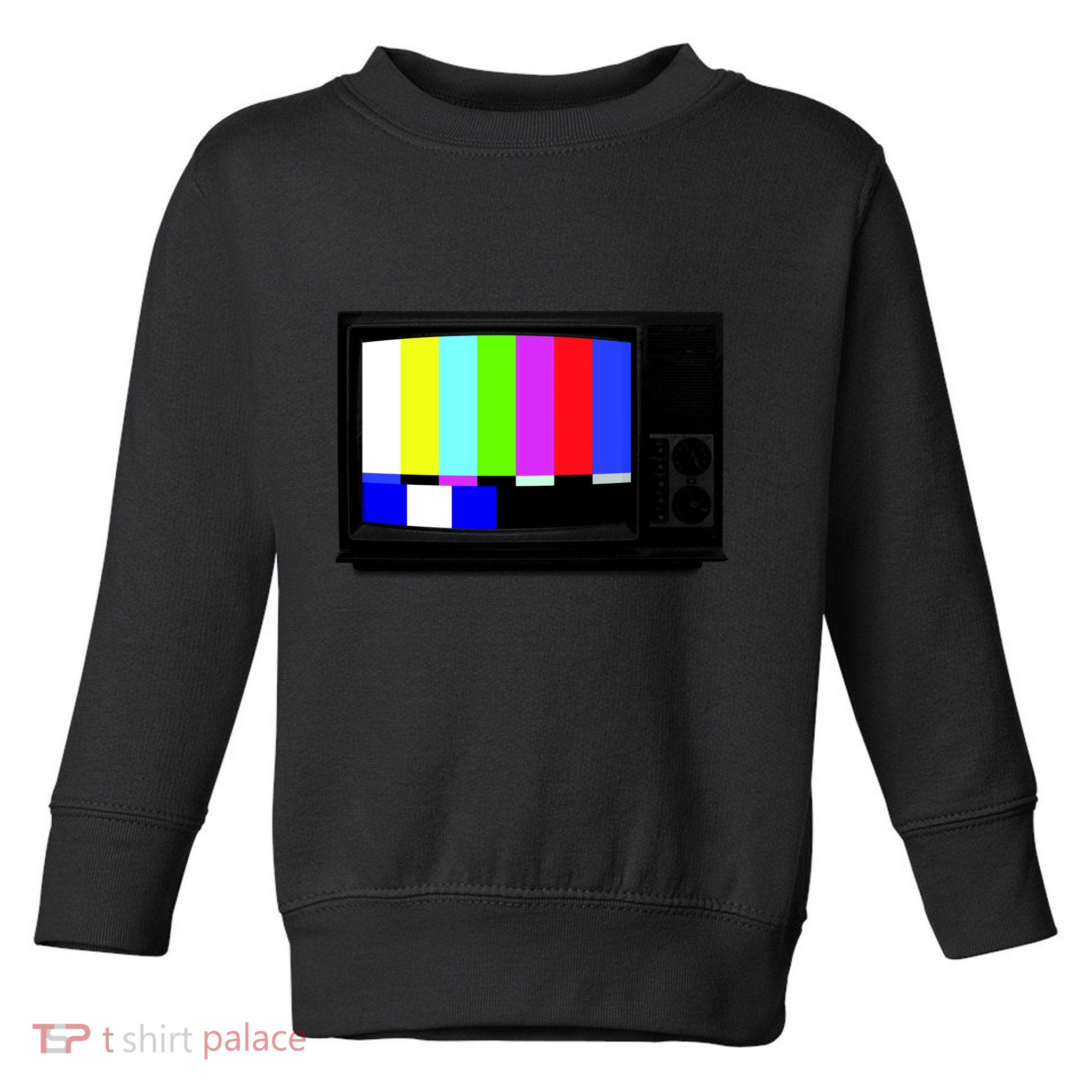 Retro TV Screen Colored Lines Toddler Sweatshirt