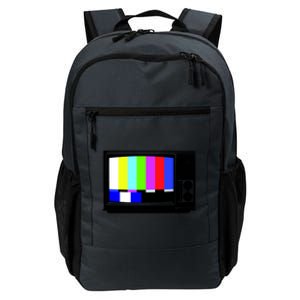 Retro TV Screen Colored Lines Daily Commute Backpack