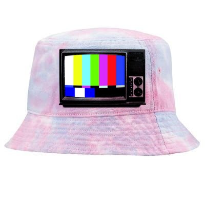 Retro TV Screen Colored Lines Tie-Dyed Bucket Hat