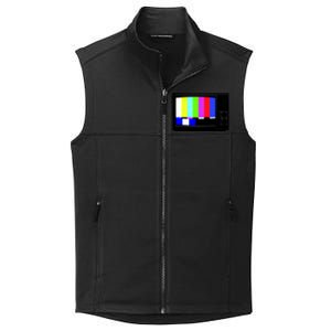 Retro TV Screen Colored Lines Collective Smooth Fleece Vest