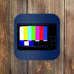 Retro TV Screen Colored Lines Coaster