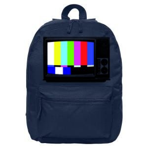 Retro TV Screen Colored Lines 16 in Basic Backpack