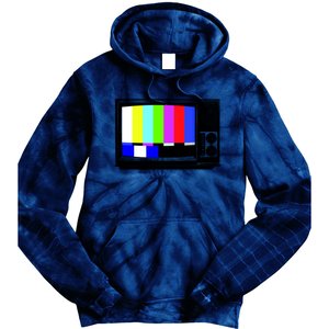 Retro TV Screen Colored Lines Tie Dye Hoodie