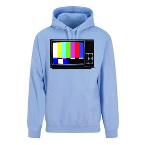 Retro TV Screen Colored Lines Unisex Surf Hoodie