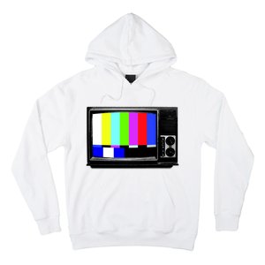 Retro TV Screen Colored Lines Hoodie