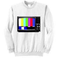 Retro TV Screen Colored Lines Sweatshirt