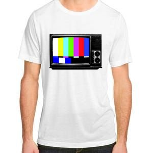 Retro TV Screen Colored Lines Adult ChromaSoft Performance T-Shirt