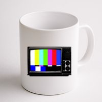 Retro TV Screen Colored Lines Coffee Mug