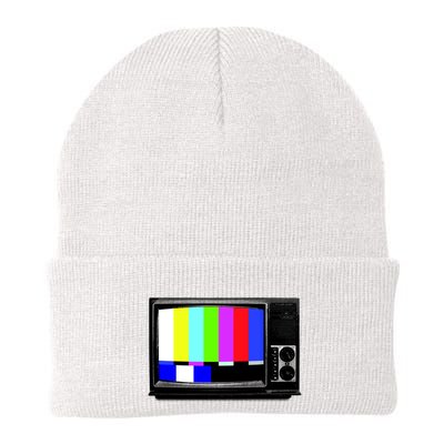 Retro TV Screen Colored Lines Beanie