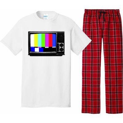 Retro TV Screen Colored Lines Pajama Set