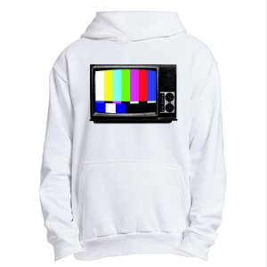 Retro TV Screen Colored Lines Urban Pullover Hoodie