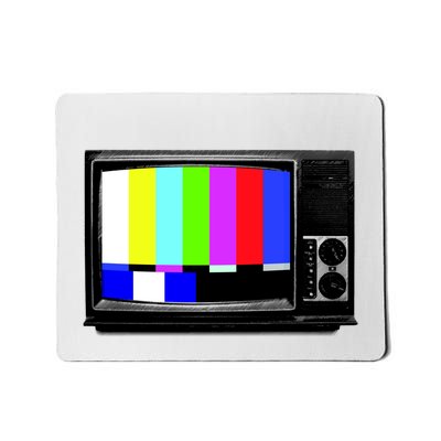 Retro TV Screen Colored Lines Mousepad