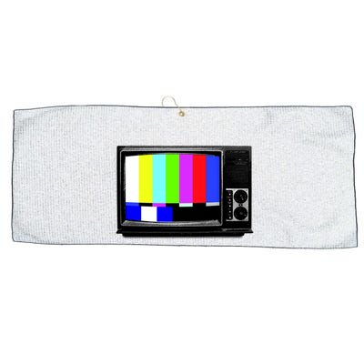 Retro TV Screen Colored Lines Large Microfiber Waffle Golf Towel