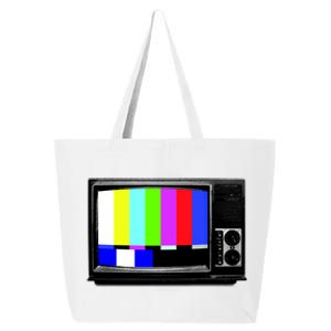 Retro TV Screen Colored Lines 25L Jumbo Tote