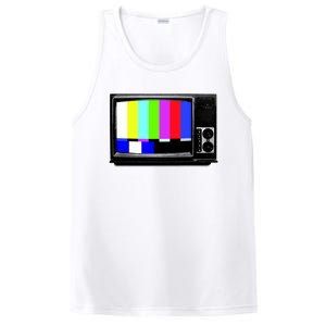 Retro TV Screen Colored Lines PosiCharge Competitor Tank