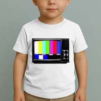 Retro TV Screen Colored Lines Toddler T-Shirt