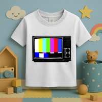 Retro TV Screen Colored Lines Toddler T-Shirt