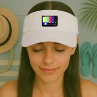 Retro TV Screen Colored Lines Visor