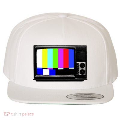 Retro TV Screen Colored Lines Wool Snapback Cap