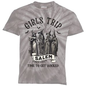 Retro Trip Salem 1692 They Missed One Witch Halloween Gift Kids Tie-Dye T-Shirt