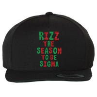 Rizz The Season Funny Gen Alpha Slang Christmas Teacher Wool Snapback Cap