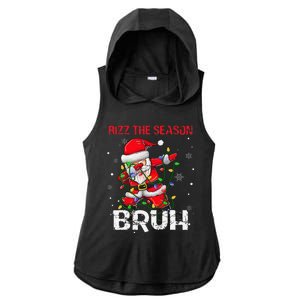 Rizz The Season Bruh Christmas Rizzmas Santa Claus Rizzler Ladies PosiCharge Tri-Blend Wicking Draft Hoodie Tank