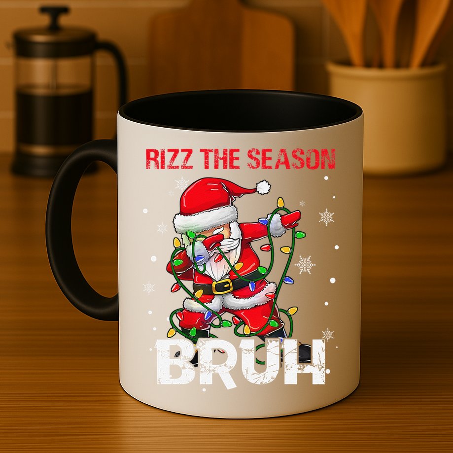 Rizz The Season Bruh Christmas Rizzmas Santa Claus Rizzler Mug