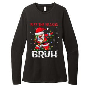 Rizz The Season Bruh Christmas Rizzmas Santa Claus Rizzler Womens CVC Long Sleeve Shirt