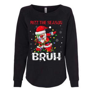 Rizz The Season Bruh Christmas Rizzmas Santa Claus Rizzler Womens California Wash Sweatshirt