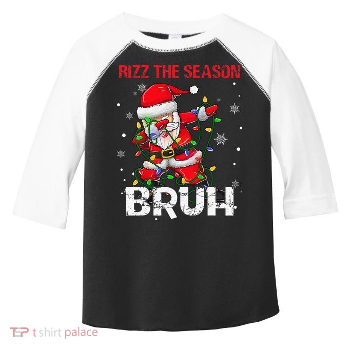 Rizz The Season Bruh Christmas Rizzmas Santa Claus Rizzler Toddler Fine Jersey T-Shirt