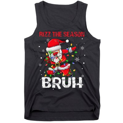 Rizz The Season Bruh Christmas Rizzmas Santa Claus Rizzler Tank Top