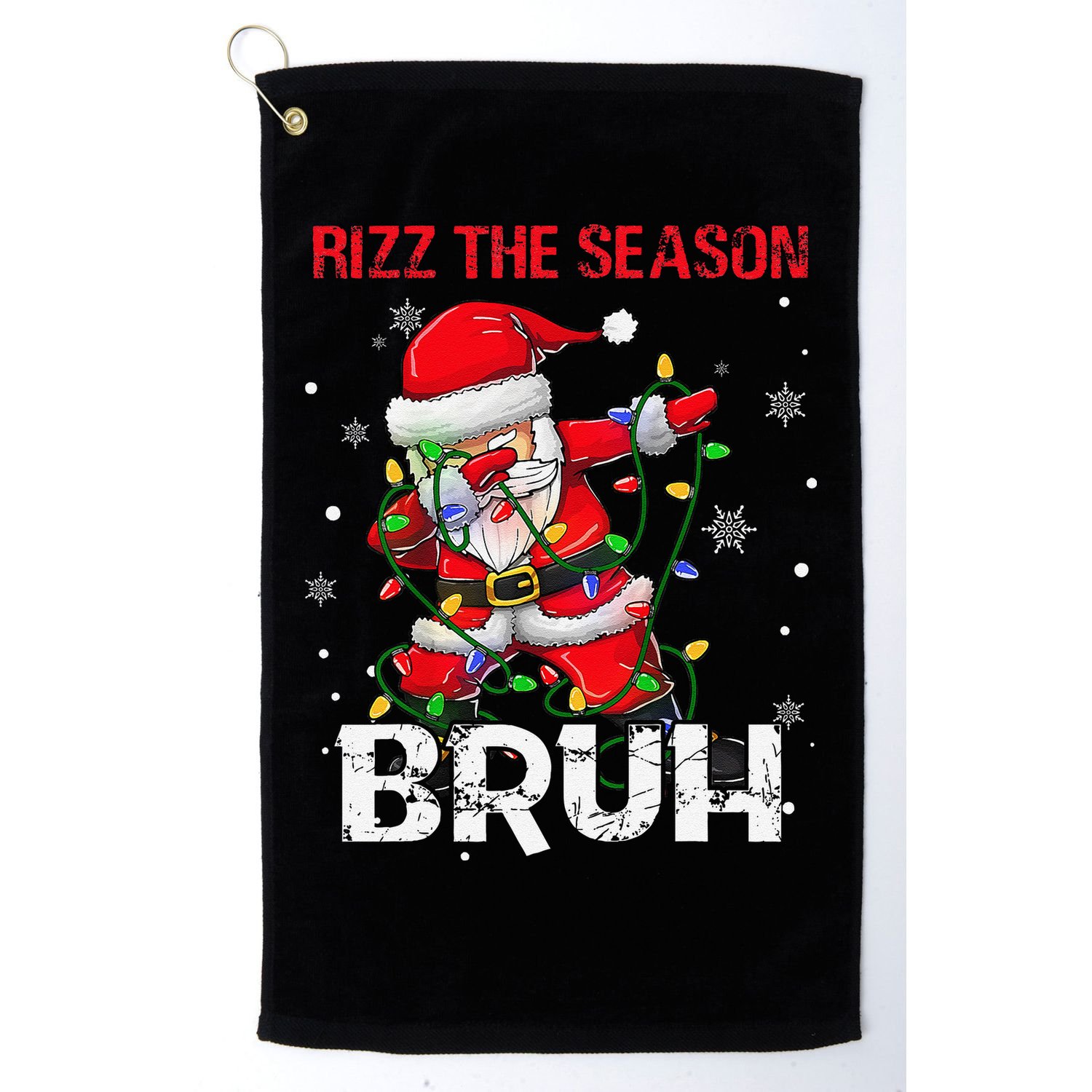 Rizz The Season Bruh Christmas Rizzmas Santa Claus Rizzler Golf Towel