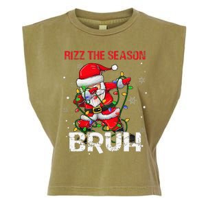 Rizz The Season Bruh Christmas Rizzmas Santa Claus Rizzler Garment-Dyed Women's Muscle Tee