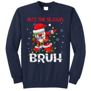 Rizz The Season Bruh Christmas Rizzmas Santa Claus Rizzler Tall Sweatshirt