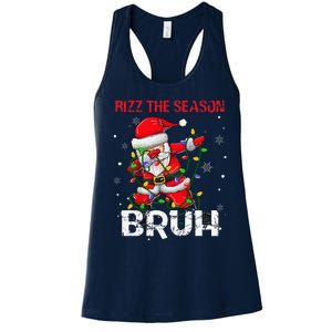 Rizz The Season Bruh Christmas Rizzmas Santa Claus Rizzler Women's Racerback Tank