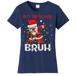 Rizz The Season Bruh Christmas Rizzmas Santa Claus Rizzler Women's T-Shirt