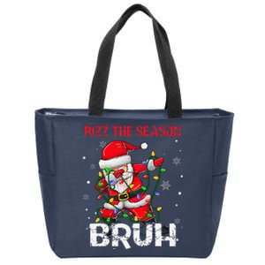 Rizz The Season Bruh Christmas Rizzmas Santa Claus Rizzler Zip Tote Bag