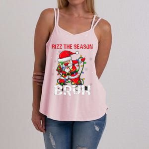 Rizz The Season Bruh Christmas Rizzmas Santa Claus Rizzler Women's Strappy Tank