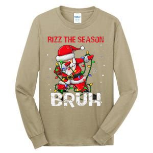 Rizz The Season Bruh Christmas Rizzmas Santa Claus Rizzler Tall Long Sleeve T-Shirt