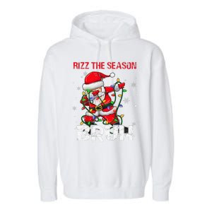 Rizz The Season Bruh Christmas Rizzmas Santa Claus Rizzler Garment-Dyed Fleece Hoodie