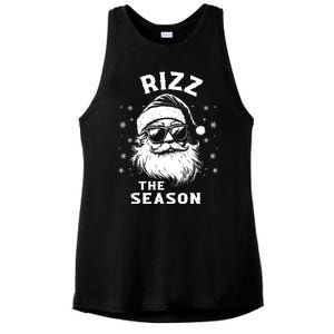 Rizz The Season Funny Santa Claus Christmas Ladies PosiCharge Tri-Blend Wicking Tank