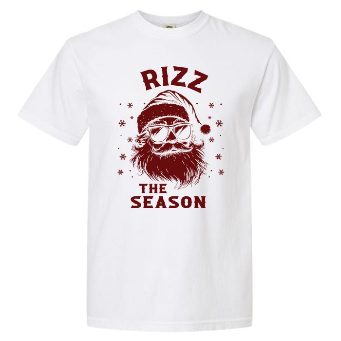 Rizz The Season Funny Santa Claus Christmas Garment-Dyed Heavyweight T-Shirt