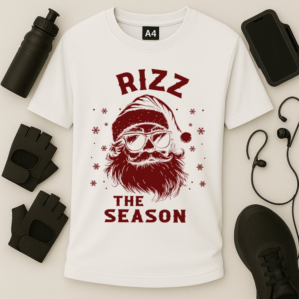 Rizz The Season Funny Santa Claus Christmas Cooling Performance Crew T-Shirt