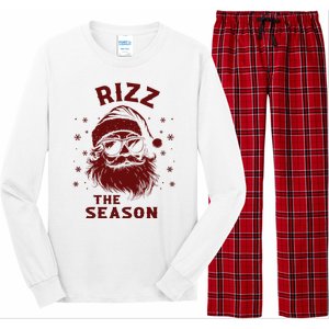 Rizz The Season Funny Santa Claus Christmas Long Sleeve Pajama Set