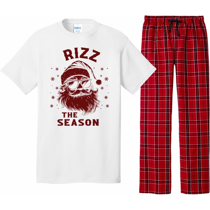 Rizz The Season Funny Santa Claus Christmas Pajama Set