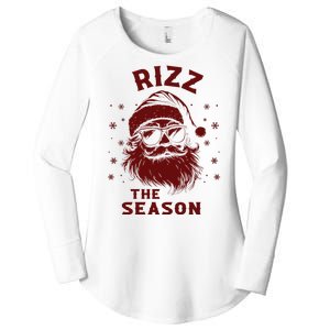 Rizz The Season Funny Santa Claus Christmas Women's Perfect Tri Tunic Long Sleeve Shirt